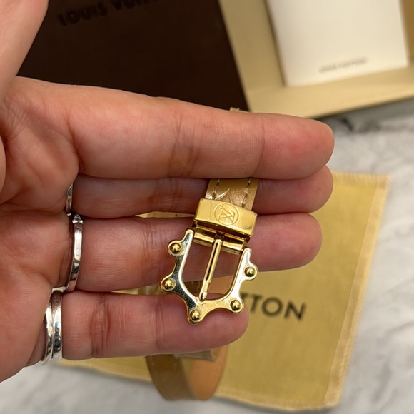 LOUIS VUITTON VERNIS Brasserie Triple Tour Bracelet  Beige - Picture 12 of 14